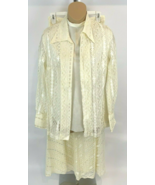 Vintage Lace Blouse Long Skirt Cream Ivory Boho 3 pc Outfit Set  - €46,55 EUR