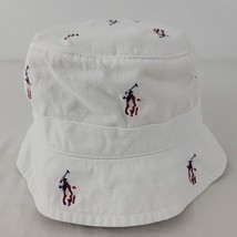Polo Ralph Lauren Americana Embroidered Pony Bucket Hat Adult Size L/XL NEW - £35.54 GBP