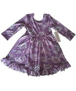 CHENAULT GIRL™ ~ Size 4 Dress ~ Long Sleeve ~ Ruffled Hem ~ Rainbows on ... - $28.06 CAD