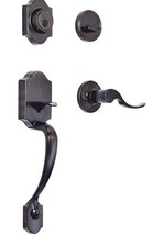 Front Door Handle and Deadbolt Set Rubbed Oil Bronze Front Door Lock Set... - $29.69
