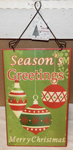 Christmas Metal Signs 12 1/2&quot; x 8&quot; You Choose Saying NWT Hanging One Sid... - $4.49