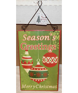 Christmas Metal Signs 12 1/2&quot; x 8&quot; You Choose Saying NWT Hanging One Sid... - £3.58 GBP