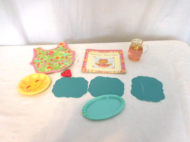 American Girl Bitty Baby 2011 Mealtime Set Bib Plate + Party Treats + Mats + Boo - $14.87