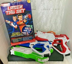 Kidzlane Laser Tag Set 4 Infrared Pistols Sound Lights Up 130&#39; Strike Di... - $602.73 MXN