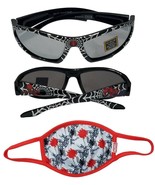 Marvel SPIDER-MAN 1Pair Sunglasses (3+) &amp; 1Pc. Re-Usable Cloth Face Mask... - £10.30 GBP