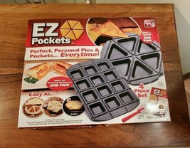 EZ Pockets 4-Piece Non-Stick Baking Kit w/ Cutting Tool &amp; Recipe Book (NEW) - £15.53 GBP