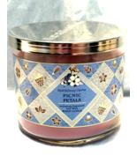 PICNIC PETALS Bath &amp; Body Works 3 Wick Candle   14.5OZ    BRAND NEW - $22.46
