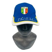 Italia Hat Men’s Blue Embroidered Strapback Spellout Stars Roma Cap - $15.87