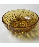 Amber Glass Bowl Cut Glass Bowl Vintage Candy Dish - £10.89 GBP