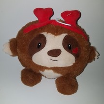 American Greetings Sloth Plush Valentine&#39;s Day Stuffed Animal Gift Red Heart - £9.63 GBP