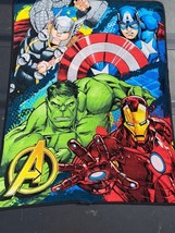 Marvel Avengers Group Pose Plush Throw 44&quot; x 57&quot; - £15.16 GBP
