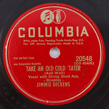 Jimmie Dickens Take An Old Cold &#39;Tater/Pennies For Papa 1949 78rpm Record  20548 - £6.76 GBP