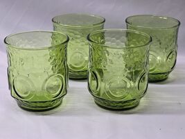 Vintage HERITAGE HILL GREEN 6 Ounce Rocks Glass By ANCHOR HOCKING - Set ... - $28.23 CAD