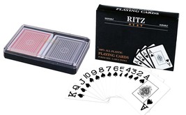Ritz Playing Cards 100% Plastic Poker Size Jumbo Index - $12.79