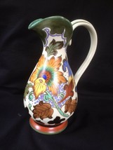 antique Gouda Holland Plazuid Pottery pitcher &quot;Logari &quot; high 25 cm - £139.88 GBP