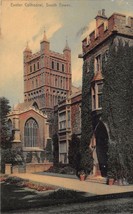 EXETER DEVON UK CATHEDRAL SOUTH TOWER~WM DAWSON PUBL POSTCARD 1908 - £3.35 GBP