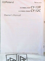 Roland CY-13R CY-12C V-Drum Cymbal Pads Original Owner&#39;s Manual, New in ... - £19.46 GBP