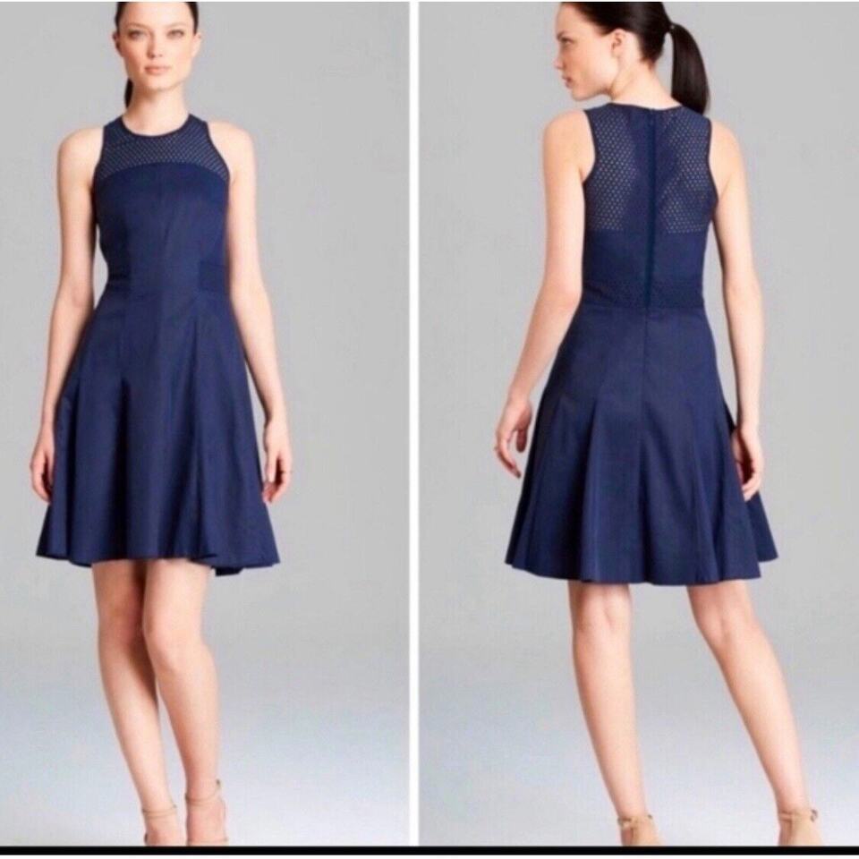 Rebecca Taylor Dress Navy Fit & Flare ...