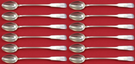 Old English Tipt By Gorham Sterling Silver Iced Tea Spoon Set 12 pcs 7 3/8&quot; - £568.11 GBP