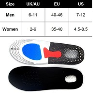 Sport Gel Insoles Orthotic Arch Foot Support Running Shoe Pad Inserts Cu... - $11.85