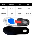 Sport Gel Insoles Orthotic Arch Foot Support Running Shoe Pad Inserts Cu... - £9.29 GBP