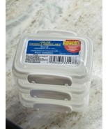 Snack Containers W Locking Lids 5.25oz Ea-Get 1ea 3pack-White-SHIP24HR - $11.76
