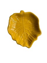 Harvest Fall Leaves 6&quot;Yellow Dish-Perfect For Soap/Nuts/Candy Decorating-NEW - $15.05