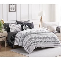 Boho Queen Comforter Set, Boho Bed In A Bag 8-Pieces Bedding Set, Revers... - £56.37 GBP
