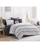 Boho Queen Comforter Set, Boho Bed In A Bag 8-Pieces Bedding Set, Revers... - £56.49 GBP