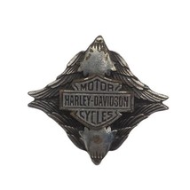 Vintage 2001 Harley Davidson Motorcycles  Pin Badge Bar Shield Logo Silv... - £12.58 GBP