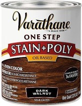 Rust-Oleum Varathane 225250H One-Step Wood Stain &amp; Polyurethane, Quart, ... - £59.67 GBP