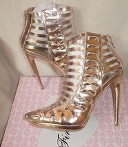 First Love By Penny Loves Kenny whisper Rose Gold cage sandals Size 7.5 new - £40.07 GBP