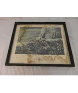 FRAMED 1953 DEPT OF ARMY WAR OFFICE MEZY FRANCE WWI THE ROCK OF MARNE 31243 - $945.27 MXN