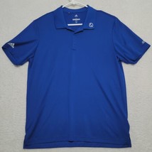Adidas Men&#39;s Golf Shirt Size L Large Blue Short Sleeve Casual Polo - £13.33 GBP