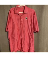 Peter Millar Mens Sz XL Golf Short Sleeve Polo Shirt Red-Orange Grey Pin... - $49.58 CAD