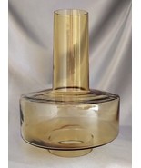 Scandinavian Modernist Oil Lamp Shade - 9&quot; Amber Glass Chimney (3&quot; fitter) - $97.02
