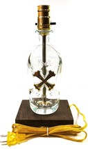 Bumbu Rum Liquor Bar Bottle Lounge TABLE LAMP Light with Stained Wood Base - £41.96 GBP