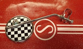 1 Round CHECKERBOARD Racing MIRROR fits Schwinn Stingray Muscle Bike - $923.47 MXN