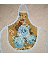 Blue ROSES over Gold - Decorative Soap Bottle Dish Apron 1PC - $4.78
