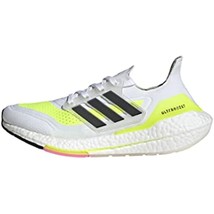 adidas Women&#39;s Ultraboost 21 Running Shoe FY0401 White/Black/Yellow Size 7.5M - £106.49 GBP
