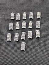(16) WWII Micro Armour Jeep Metal Miniature Bits 1/285 Scale - $21.77