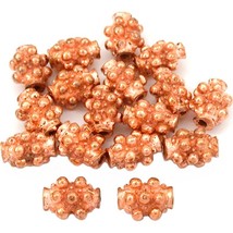 Bali Tube Copper Plated Beads 9mm 15 Grams 15Pcs Approx. - £5.40 GBP