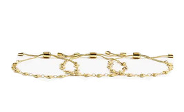 NEW JCrew Factory Gold Hearts Bracelet Set Of 3 NWT - $28.22
