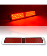 17&quot; LED Tail Light Red Lens Bar &amp; Chrome Bezel Stop/Turn/Tail Lamp Truck... - £60.98 GBP