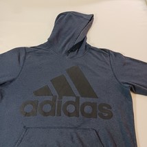 Adidas Men's Blue Cotton Blend Drawstring Pullover Hoodie Sweatshirt Size Large image 10