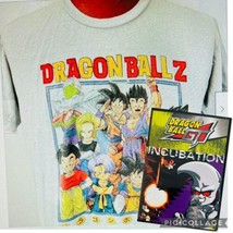 Dragon Ball Z Cartoon Kanji Gray T Shirt Lg Dvd Incubation English And J... - £27.32 GBP