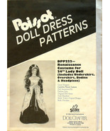 Poissot DOLL DRESS PATTERNS DPP222 Renaissance Costume for 24&quot; Lady Doll... - £7.82 GBP