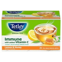 Tetley | Lemon &amp; Honey Flavored Green Tea  | 25 Tea Bags X 2 PACK - £18.25 GBP