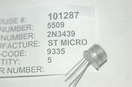 Transistor Bipolar St Micro 2N3439 Npn 350V TO-39 New - $5.32