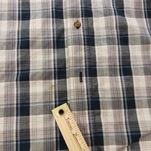 Carhartt 101294 078 Relaxed Fit Men's Cotton Gray & Blue Plaid Shirt Sz 3XL Tall image 3
